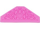 Stampo Per Fondente In Silicone, Corona Con Cuori, Triangolare, Circa 20X8,5X0,8 Cm