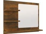 Vidaxl Specchio Da Bagno In Rovere Fumé 60X10,5X45 Cm Materiale A Base Di Legno