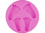 Stampo Per Fondente In Silicone, 4X Piedi, Circa 10X10X1,2 Cm