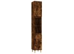 Vidaxl Mobile Da Bagno In Rovere Fumé 30X30X190 Cm Materiale A Base Di Legno
