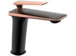 Mexen Purus Rubinetto Da Lavabo, Nero/Oro Rosa - 745800-76