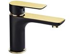 Mexen Alfa Rubinetto Lavabo, Nero/Oro - 745700-75