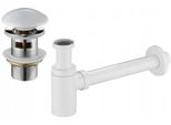 Mexen Semisifone Lavandino Rotondo Con Tappo Ceramico Clic-Clac, Con Troppopieno, Bianco - 7992050-25