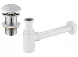 Mexen Semi-Sifone Per Lavabo Rotondo Con Tappo In Ceramica Click-Clack, Senza Troppopieno, Bianco - 7991050-25