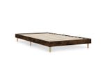 Vidaxl Struttura Letto Senza Materasso Rovere Fumé 90X190 Cm Materiale A Base Di Legno