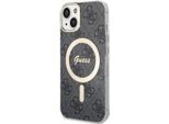 Guess Guhmp14Sh4Stk Custodia Rigida 4G Magsafe Per Iphone 14 / 15 / 136.1 Czarny/Nero