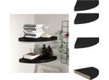 Vidaxl Mensole Galleggianti Ad Angolo 2 Pezzi Nero 35X35X3,8 Cm Mdf - Mensole Da Parete