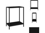 Vidaxl Consolle Nera 60X35X75 Cm In Vetro Temperato - Tavoli Laterali