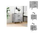 Vidaxl Comodino Grigio Cemento 40X35X47,5 Cm Materiale Legno - Comodini