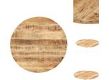 Vidaxl Piano Da Tavolo In Legno Massiccio Di Mango Rotondo 25-27 Mm 40 Cm - Piani Da Tavolo