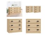 Vidaxl Credenze 2 Pezzi In Legno Di Quercia Sonoma - Credenza - Credenze - Armadio - Armadio Portaoggetti
