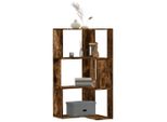 Syfax™ Libreria Angolare 3Ripiani Rovere Fumo 50X50X102 Cm Multistrato