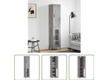 The Living Store Credenza Grigio Sonoma 34,5X34X180 Cm Materiale A Base Di Legno