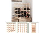 The Living Store Portabottiglie Per 20 Bottiglie 46,5X23X46,5 Cm In Legno Di Pino Massiccio
