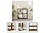 The Living Store Libreria In Rovere Fumé 78,5X33X82 Cm Materiale In Legno