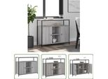 The Living Store Credenza Grigio Sonoma 100X35X80 Cm Materiale A Base Di Legno
