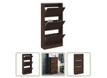 The Living Store Scarpiera Look Rovere Marrone 60X21X125,5 Cm Materiale In Legno