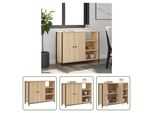 The Living Store Credenza Rovere Sonoma 100X33X75 Cm Materiale A Base Di Legno