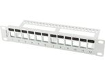 Lanberg PPKS-9112-S Lanberg Patchpanel Blank 12-Port 1U Keystone Organizer Grau