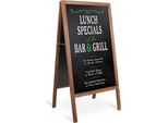 Wisfor Fermaclienti In Legno, Lavagna Pubblicitaria A Gesso, Bifacciale, Lavagna Pubblicitaria Magnetica, Supporto Pieghevole, 50 X 100 Cm