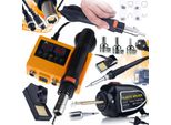 Rosfix Set Orange Husky OH660 Electric S + Strong Cosmico RSC100W – Stazione Di Saldatura 2 In 1 Ad Aria Calda E 900M, Saldatrice Per Plastica Da 100W