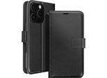 Mayaxess, Custodia A Portafoglio Apple Iphone 16 Pro Max Funzione Stand Con Cinghia A Mano, Nero