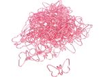 Rosa Farfalle Graffetta, Farfalle Graffetta, Farfalle A Forma Di Clip Di Carta, Metallo Graffette, Carino Graffette, Clip Di Carta