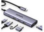 Ugreen 15596 Laptop Dock/Port Replicator Wired Usb 3.2 Gen 1 (3.1 Gen 1) Type-A + Type-C Aluminium