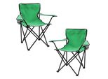 3.12 # Confezione Da 2 # Sedia Da Campeggio In Verde Lime - 2 Pezzi