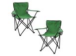 3.12 # Confezione Da 2 # Sedia Da Campeggio Verde - 2 Pezzi