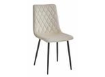 Sedia Valora Turin In Velluto Beige X1 - Sedia Singola In Velluto Beige Per Interni Morbidi
