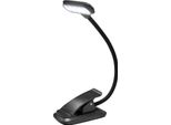 Inf Lampada A Clip Per Libri: Luce Da Lettura Led Portatile Nero