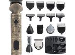 Set Di Tagliacapelli A Batteria Inf: Regolabarba, Trimmer, Tagliapeli, 20 Pezzi In Bronzo