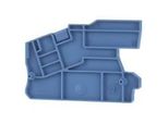 Coperchio W=2,2Mm Blu - Piastra Di Chiusura/Divisoria Per Morsettiera D-PTN 2,5