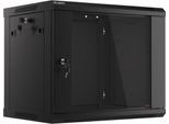 Lanberg Rack Wandschrank 48,30Cm (19") 9U/600X450 GlastüR Schwarz (WF01-6409-10B)"