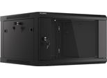 Lanberg Rack Wandschrank 48,30Cm (19") 6U/600X600 GlastüR Schwarz (WF01-6606-10B)"