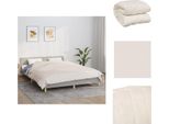 Vidaxl Coperta Pesata Crema Chiaro 200X200 Cm 13 Kg Tessuto - Coperte