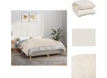 Vidaxl Coperta Pesata Crema Chiaro 150X200 Cm 11 Kg Tessuto - Coperte