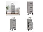 Vidaxl Credenza Grigio Sonoma 34,5X34X90 Cm Materiale A Base Di Legno - Credenza - Credenze - Armadio - Credenza