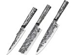 Samura Meteora 3 Set Di Coltelli Da Cucina Universale 175 Mm Nakiri 171 Mm Chef's 209 Mm AUS-10 Hrc 59
