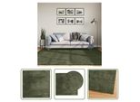 The Living Store Tappeto Huarte A Pelo Corto Morbido E Lavabile Verde Bosco 200X200 Cm