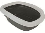 Katzentoilette Carlo, Mit Rand 39 × 17 × 58 Cm Dunkelgrau/Hellgrau