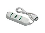 Fanton 41000 Cavo Di Prolunga 1,5 M 3 Prese Ca Bianco