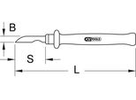 Ks Tools Coltello Spelafili Isolato, 195 Mm, 117.1395