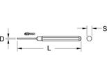 Ks Tools Punzone Con Bussola Di Guida, Ø 2,4 Mm