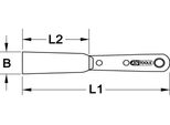 Ks Tools Scalpello Per Raschiare, 15X175 Mm