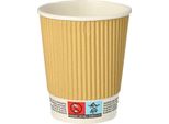 Papstar 86270 Bicchiere Di Carta Papstar "Puro"" Con Parete Ondulata, 0,2 L"