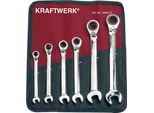 Kraftwerk Kra 3404-51 Set Di Chiavi A Cricchetto Reversibili Clickraft, 6 Pezzi, 8-19 Mm, Con Chiavi A Cricchetto, 6 Pezzi