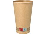Papstar Bicchiere In Cartone "Puro"", 0,4 L, Marrone, In Cartone Con Rivestimento Biodegradabile, - 1 Pezzo (88952)"