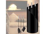 Yakimz Set Camino Moderno 4 Pezzi In Acciaio Inox Nero
